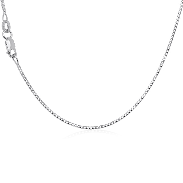 18ct White Gold 1.1mm Solid Franco Chain