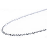 18ct White Gold 1.1mm Solid Franco Chain