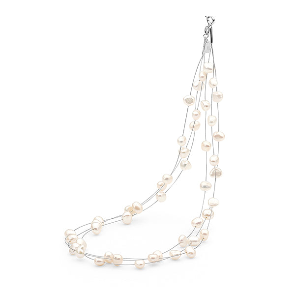IKECHO Freshwater Pearl The Wandering Pearl Necklace