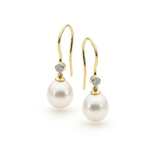 Ikecho The Golden Hour Freshwater Pearl Earrings