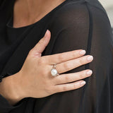 Ikecho Silver Odyssey Freshwater Pearl Ring