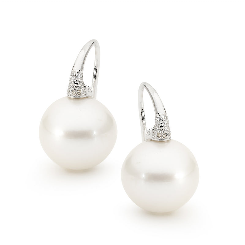 IKECHO White Freshwater pearl The Paris Earrings