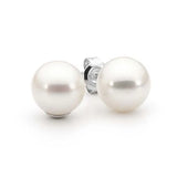 IKECHO Cosmic Moon Freshwater Pearl Studs in 9ct Gold