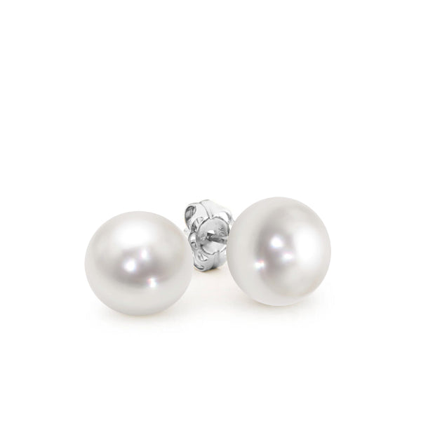 9ct Round White 8mm South Sea Pearl Studs