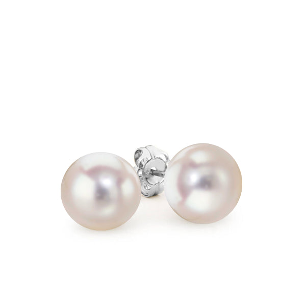 14ct Pinkish-White Akoya Pearl Stud Earrings