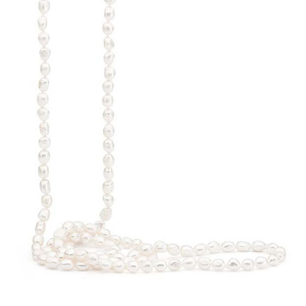 IKECHO White Freshwater Pearl The Akari Long Necklace