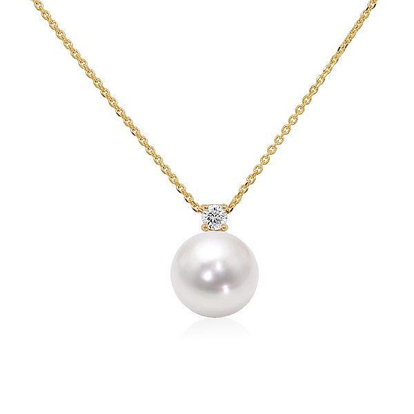 South Sea Pearl & Diamond Slider Necklace