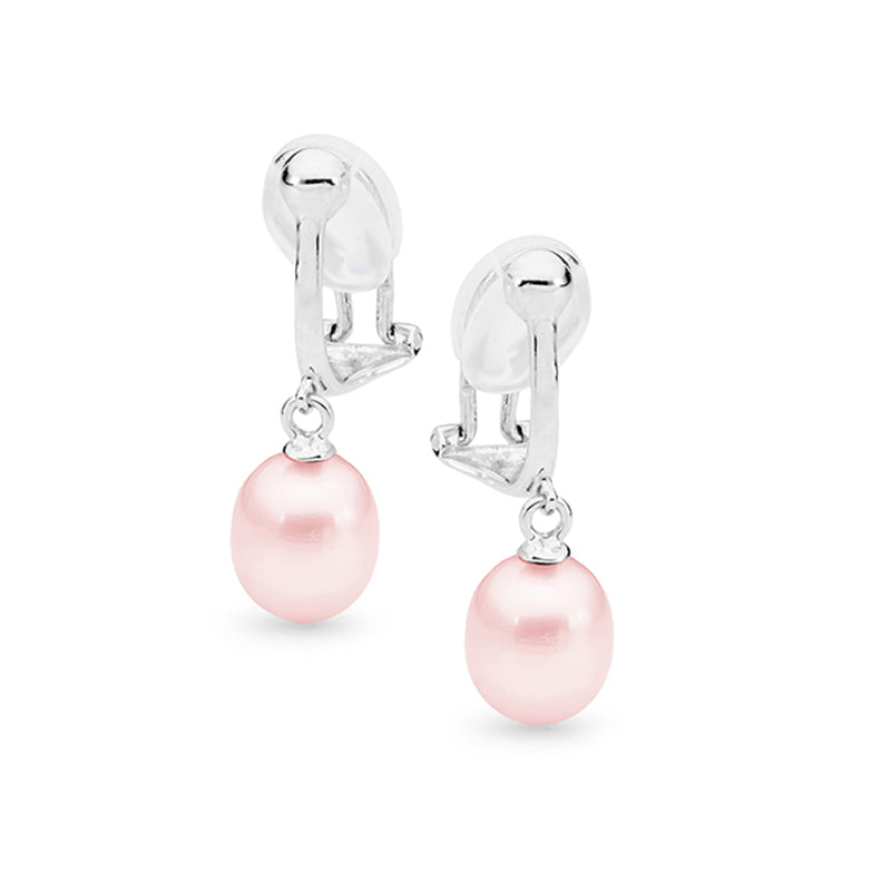 IKECHO Pink Freshwater Pearl The Emily Clip Ons