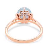 Vintage-Inspired Blue Akoya Pearl Ring in Rose Gold