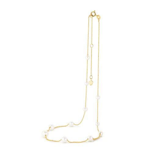 Ikecho Ethereal Freshwater Pearl Necklace in 9ct Gold