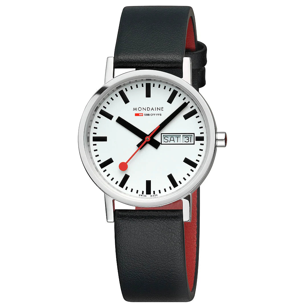 Mondaine 36mm Classic Day-Date Watch