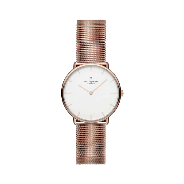 NORDGREEN Native 28mm Rose White Wristwatch