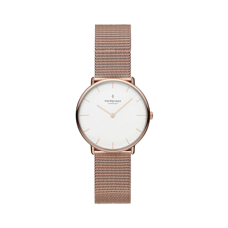 NORDGREEN Native 28mm Rose White Wristwatch