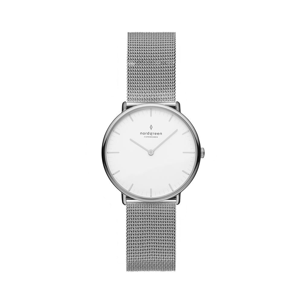 NORDGREEN Native 28mm Silver White Wristwatch
