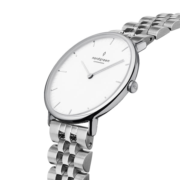NORDGREEN Native 32mm Silver White Wristwatch