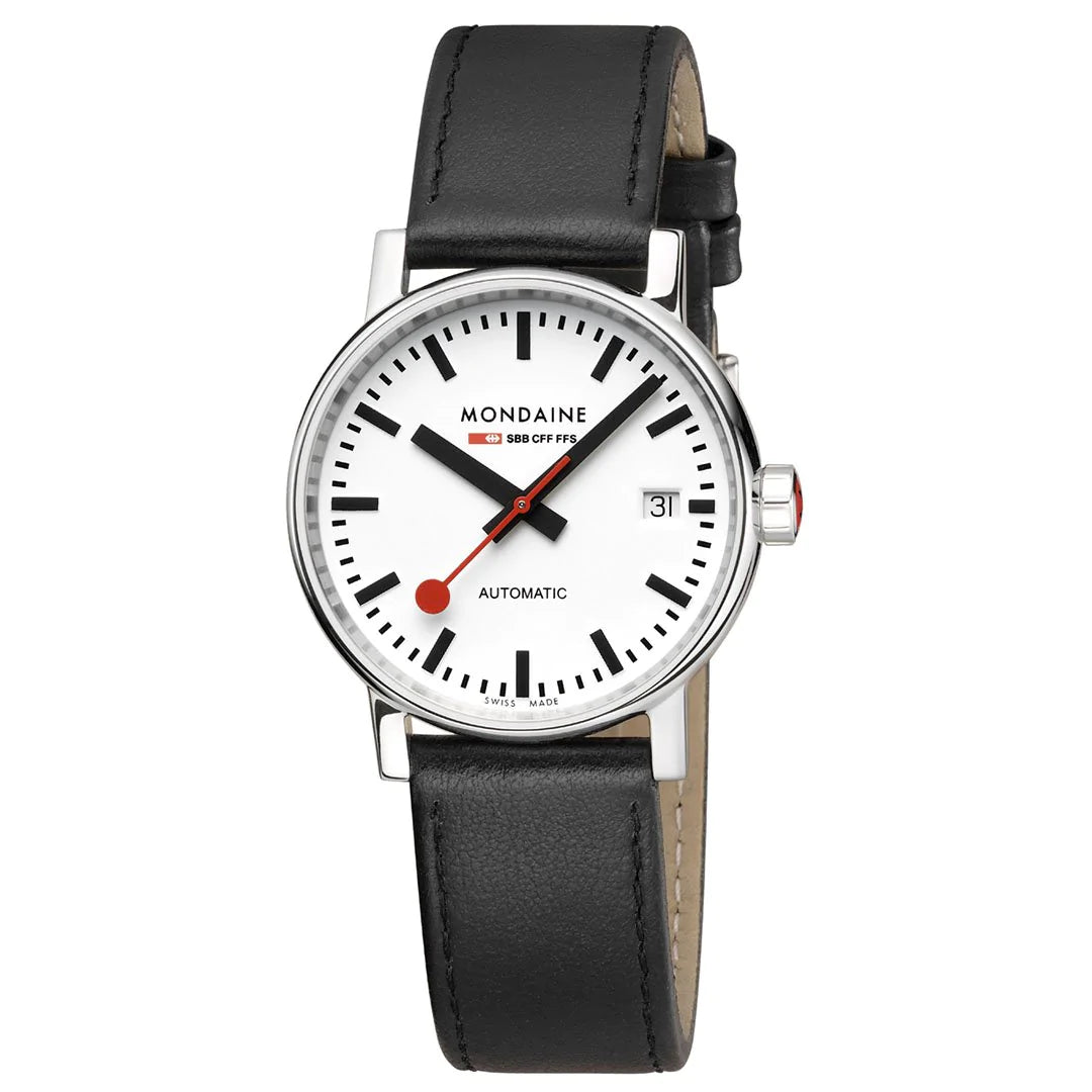 MONDAINE White Automatic Steel EVO2 Watch