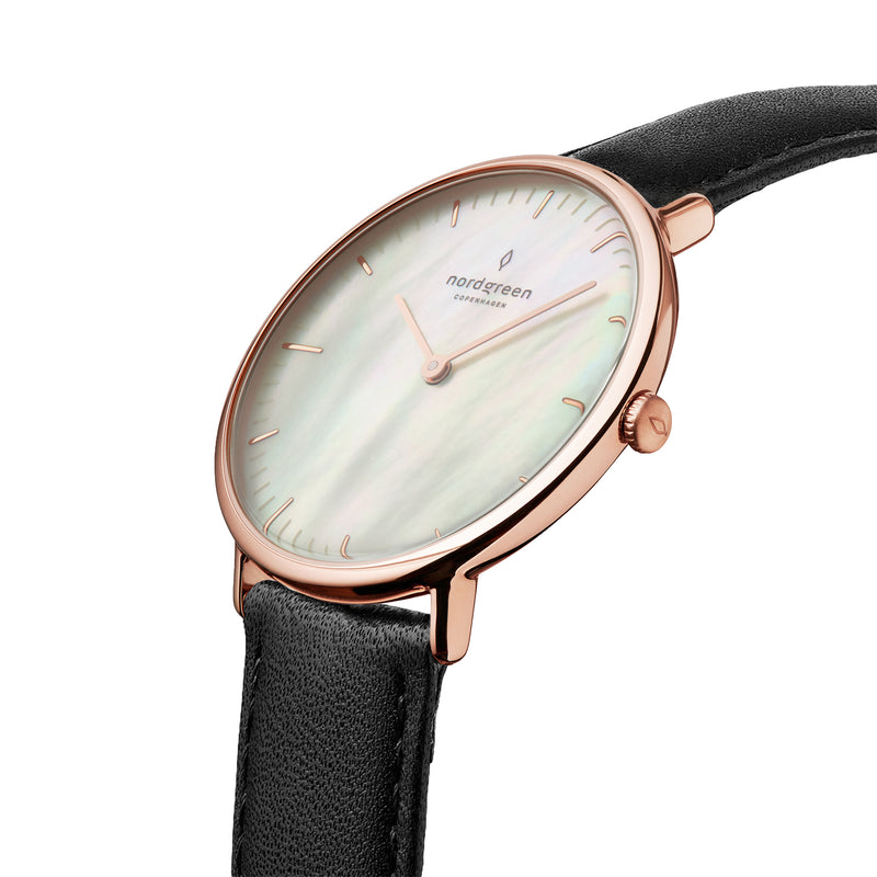 NORDGREEN Native 28mm Rose Mother of Pearl Wristwatch