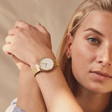 NORDGREEN Native 28mm Gold White Dial Wristwatch