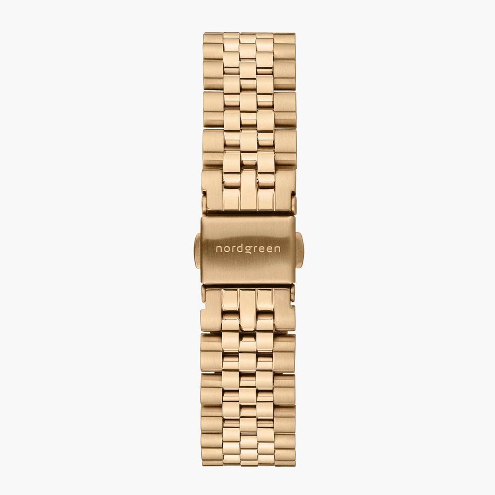 NORDGREEN Native 36mm Gold Black Dial Wristwatch