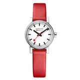 Mondaine Petite EVO2 26mm Watch on Red Leather