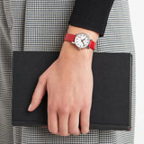 Mondaine Petite EVO2 26mm Watch on Red Leather