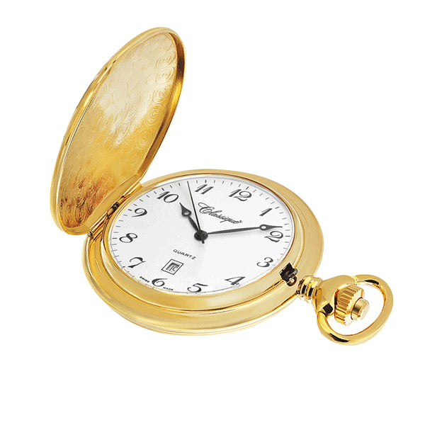 CLASSIQUE Gold-Plated Swiss Quartz Pocketwatch