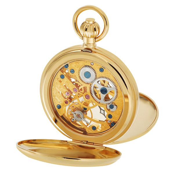 CLASSIQUE Full Skeleton Gold-Plated Steel Pocketwatch