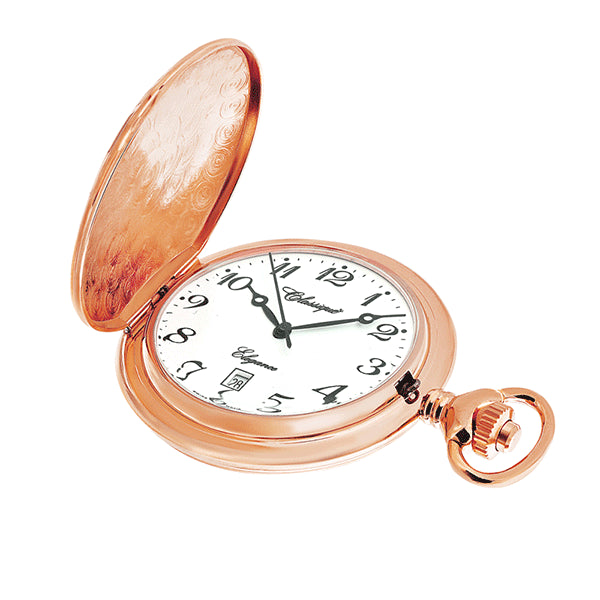 CLASSIQUE Rose Gold-Plated Swiss Quartz Pocketwatch