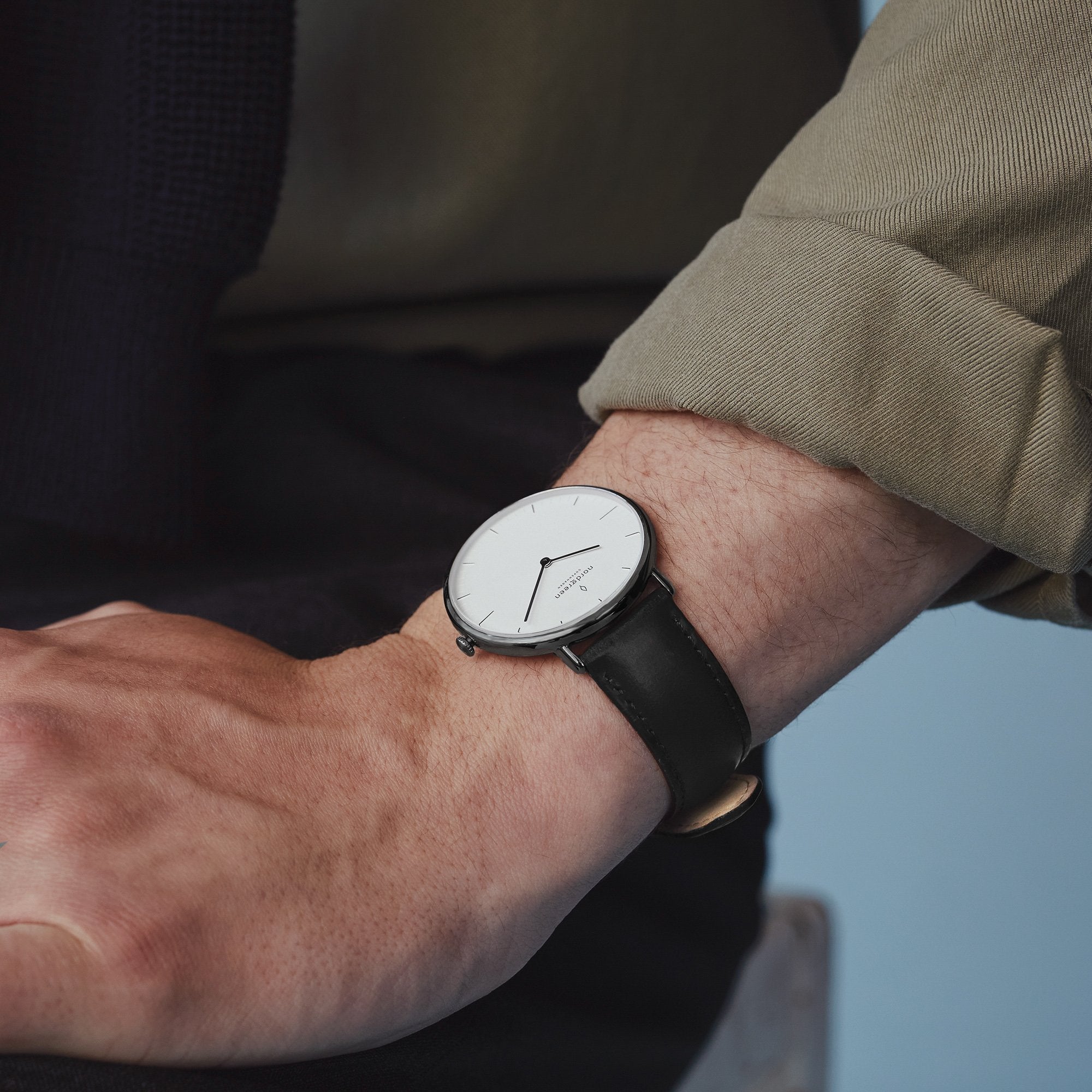 NORDGREEN Native 40mm Gunmetal Navy Wristwatch