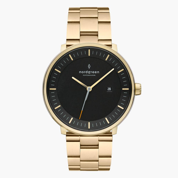 NORDGREEN Philosopher 40mm Gold Black Wristwatch