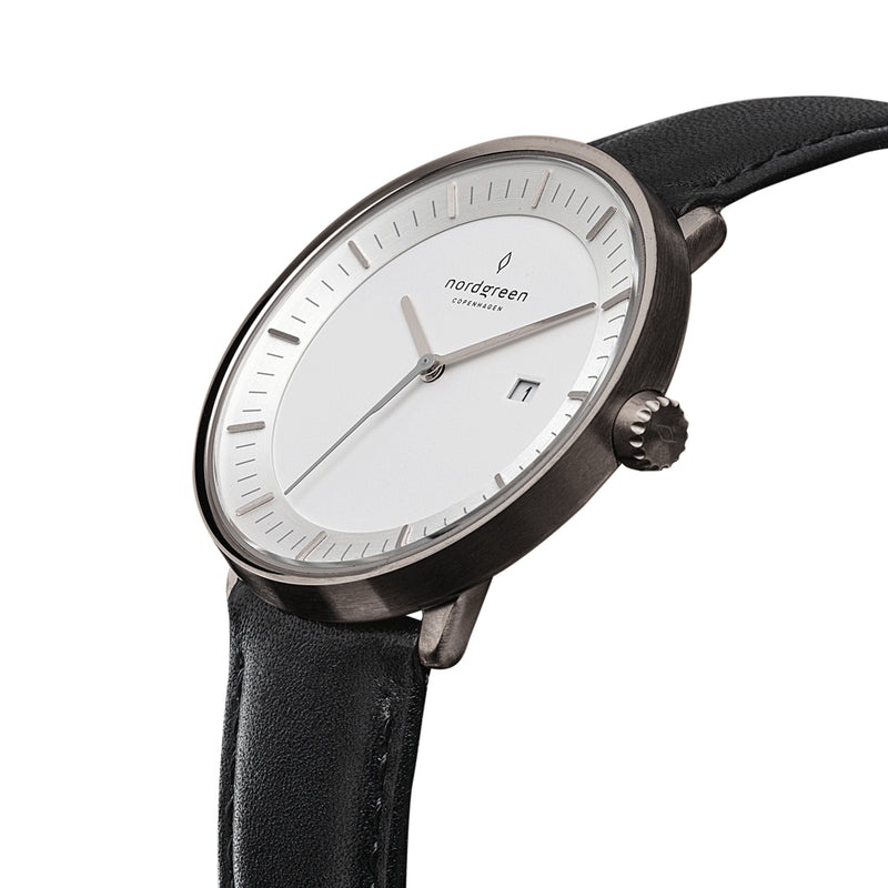 NORDGREEN Philosopher 40mm Silver White Wristwatch