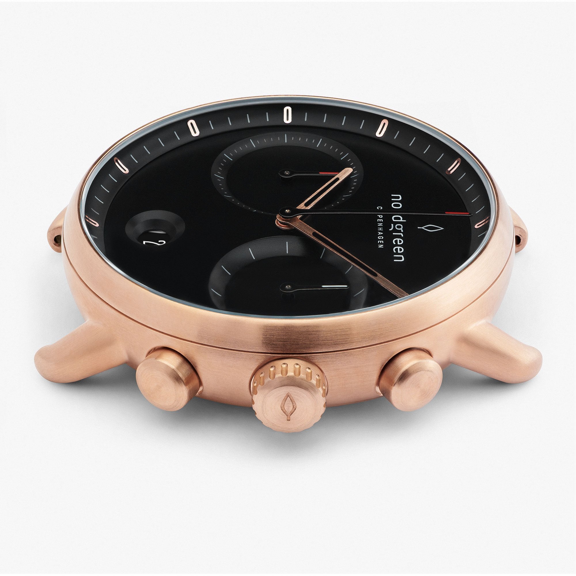 NORDGREEN Pioneer 40mm Rose Gold Black Chronograph