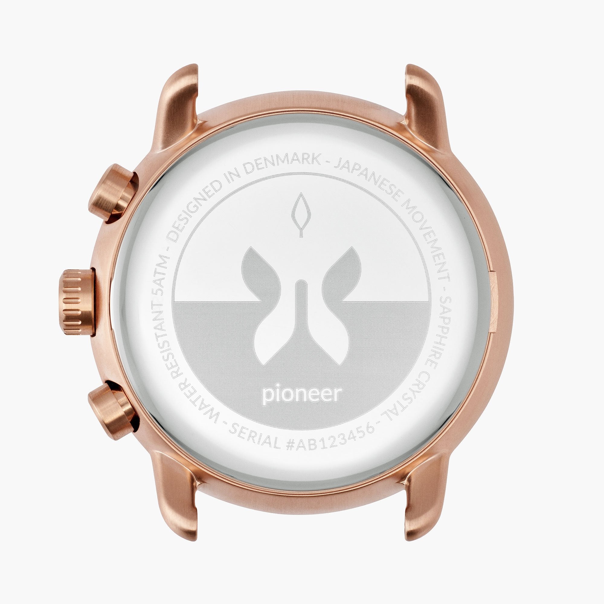 NORDGREEN Pioneer 40mm Rose Gold Black Chronograph