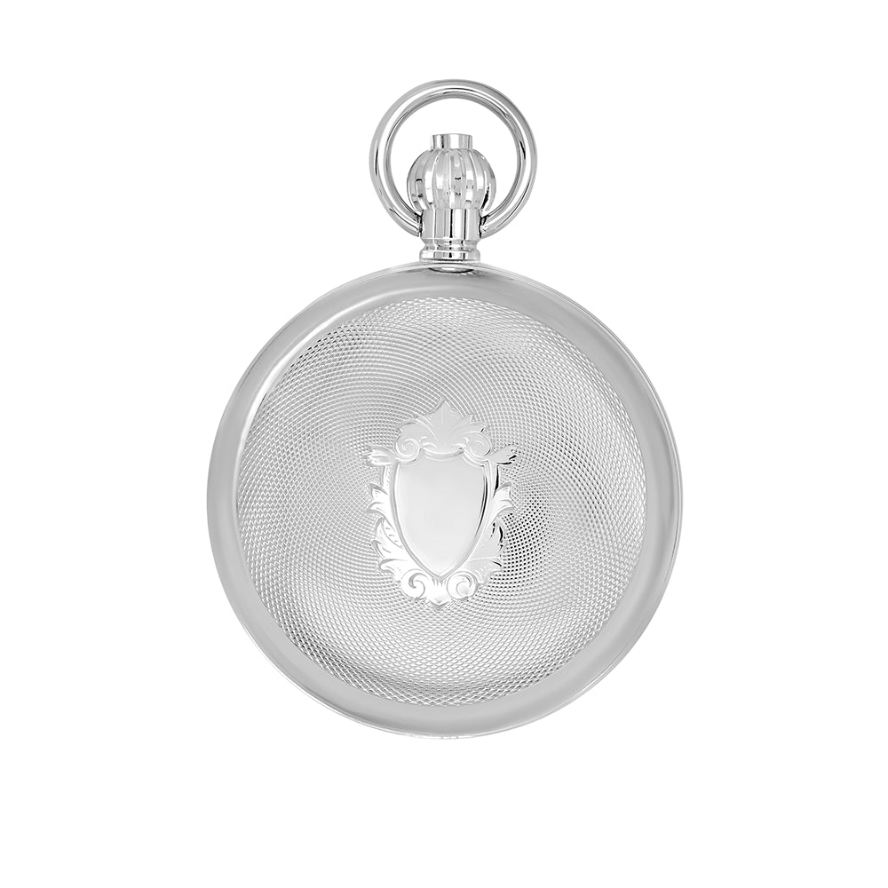 CLASSIQUE Mechanical Half Skeleton Steel Pocketwatch