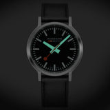 Mondaine Stop2Go Black Super-Luminova® 41mm Watch