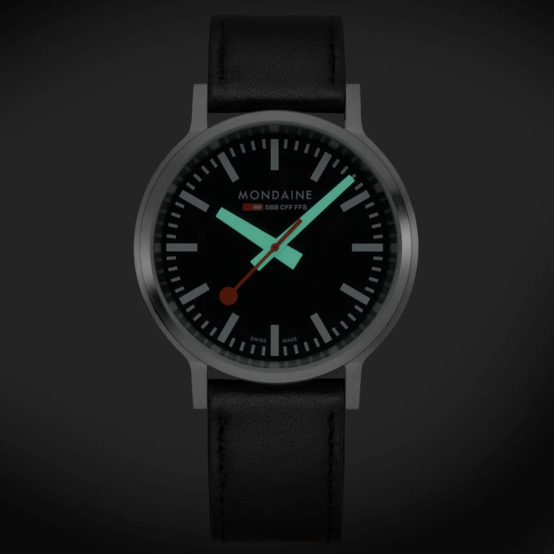 Mondaine Stop2Go Black Super-Luminova® 41mm Watch MST.41020.LBV.2SE –  Jarrett Fine Jewellery