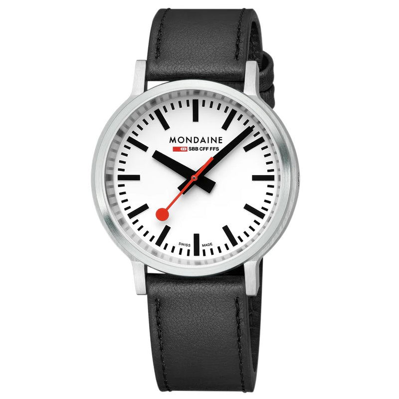 Mondaine Stop2Go White Super-Luminova® 41mm Watch