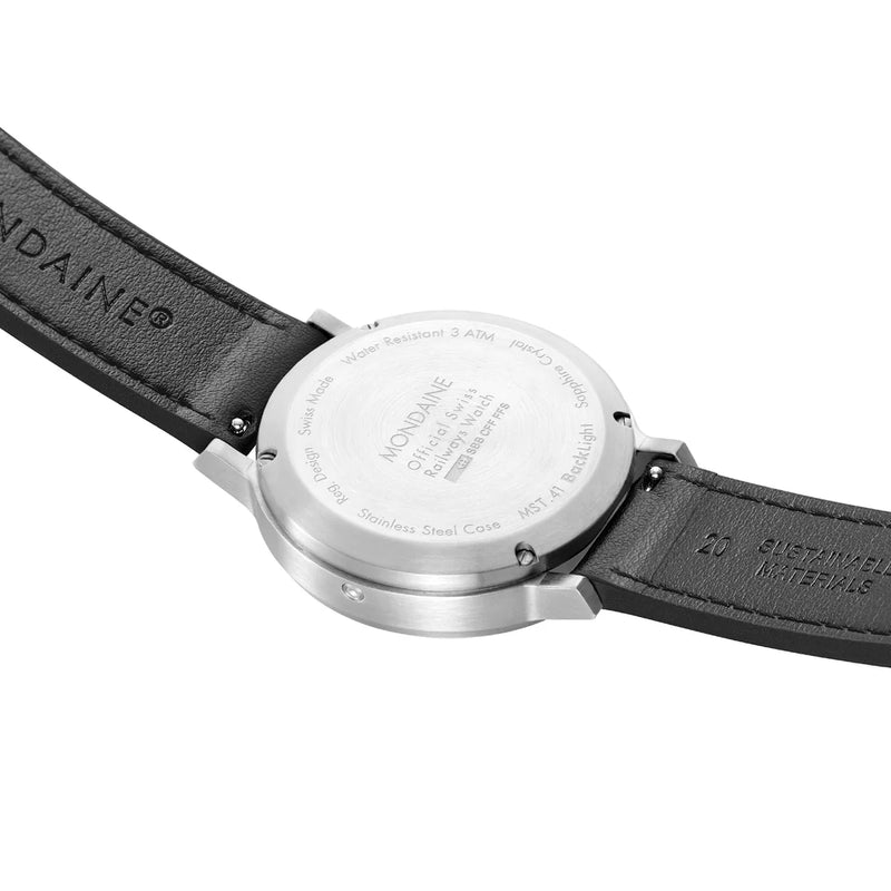 Mondaine Stop2Go White Super-Luminova® 41mm Watch