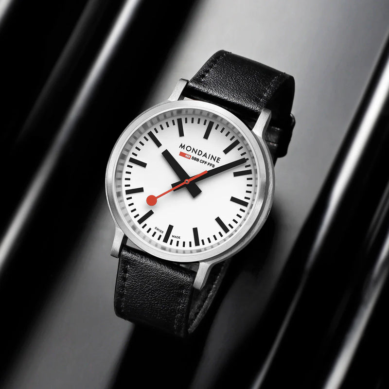 Mondaine Stop2Go White Super-Luminova® 41mm Watch