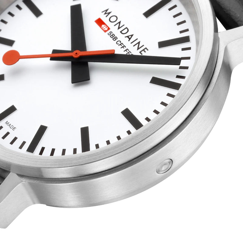 Mondaine Stop2Go White Super-Luminova® 41mm Watch