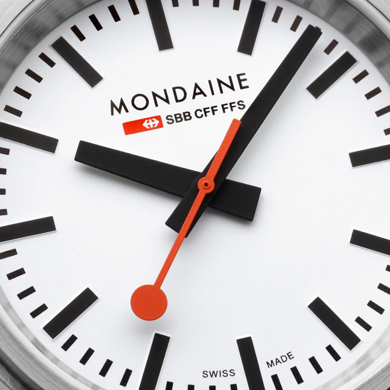 Mondaine Stop2Go White Super-Luminova® 41mm Watch