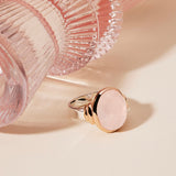 Najo Alba Two Tone Rose Quartz Ring