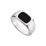 Najo Expedition Mens Silver & Black Onyx Ring