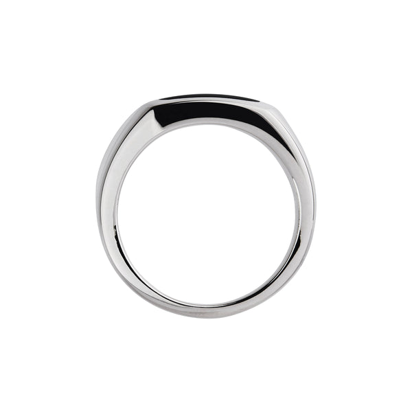 Najo Expedition Mens Silver & Black Onyx Ring