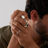 Najo Expedition Mens Silver & Black Onyx Ring