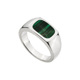 Najo Expedition Mens Silver & Malachite Ring