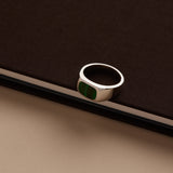 Najo Expedition Mens Silver & Malachite Ring