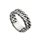 Najo Cuban Mens Silver Ring