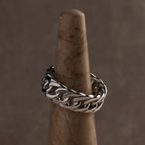 Najo Cuban Mens Silver Ring