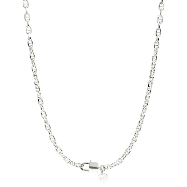 Najo Love Lock Silver Chain Necklace